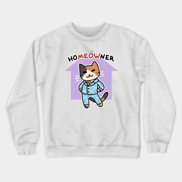 Homeowner Cat Crewneck Sweatshirt by Dragonastra